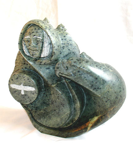 Man and Eagle Carving