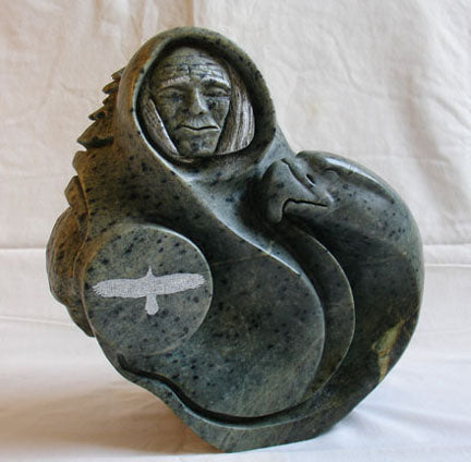 Man and Eagle Carving